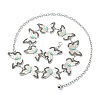 Butterfly Link Chain Waist Chains with Resin AJEW-CJC0006-02AS-1