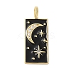Rack Plating Brass & Cubic Zirconia Pendants KK-L216-008G-03-1