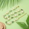Mixed Gemstone/Glass/Shell Chip & Imitation Pearl & Brass Beaded Necklaces for Women NJEW-S107-01A-4