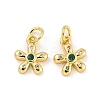Brass Micro Pave Cubic Zirconia Pendants KK-G490-28B-G-1