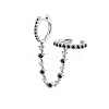 Brass Cubic Zirconia Hoop Earrings FS-WGC777E-09-1