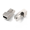304 Stainless Steel Magnetic Clasps with Glue-in Ends STAS-C020-06P-2