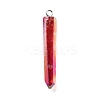 Electroplated Natural Quartz Pendants G-P315-B01-07P-1