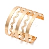 Wave Iron Cuff Bangles for Women BJEW-G741-04KCG-4