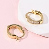 Brass Micro Pave Clear Cubic Zirconia Ring Hoop Earrings EJEW-K267-16G-3