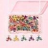 50Pcs 5 Colors Alloy Enamel Pendants ENAM-FS0002-30-9