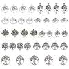 90Pcs 9 Style Tibetan Style Alloy Pendants TIBEP-SC0001-97-1