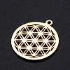 304 Stainless Steel Sacred Geometry Pendants STAS-S105-JN899-2-2