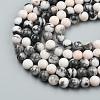 Natural Pink Zebra Jasper Beads Strands G-P231-01-10mm-4