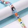 Handmade Porcelain Ceramic Beads Strands LAMP-B021-06C-4