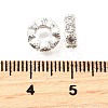 Flat Round Brass Micro Pave Cubic Zirconia Spacer Beads KK-L230-02P-02-2