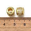 Brass Micro Pave Clear Cubic Zirconia European Beads LS-ZIRC-I070-096G-2