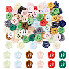 80Pcs 4-Hole Porcelain Buttons PORC-PJ0001-03-1
