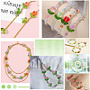 200Pcs 2 Styles Spray Painted Transparent Glass Beads GLAA-SP0001-08-6