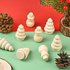 10Pcs 2 Styles Christmas Unfinished Wood Sculpture Display Decorations DJEW-SP0001-20-5