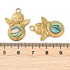 304 Stainless Steel Natural Paua Shell Pendants STAS-L288-01G-01-3