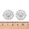 304 Stainless Steel Sunflower Pendants STAS-T069-44S-3