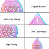48 Pcs 12 Styles 201 Stainless Steel Filigree Pendants STAS-FW0001-12-4