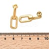 304 Stainless Steel Oval Dangle Stud Earrings EJEW-K268-41G-5