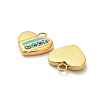 304 Stainless Steel Enamel Pendants STAS-K306-51G-2