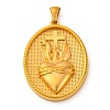 Religion Golden Tone 304 Stainless Steel Pendants STAS-K289-01G-02-1