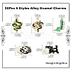 20Pcs 5 Styles Alloy Enamel Pendants ENAM-CJ0005-74-8