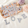 Alphabet Resin Rhinestone Patches DIY-TAC0005-45D-14