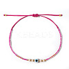Bohemian Glass Seed Beaded Braided Bead Bracelets EZ3029-7-1