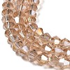 Transparent Electroplate Glass Beads Strands GLAA-F029-3mm-A12-3