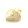 Brass Micro Pave Clear Cubic Zirconia Pendants KK-M297-26G-2