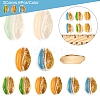 18Pcs 3 Colors Enamel Cowrie Shell Beads SSHEL-FS0001-03-5