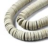 Flat Round Handmade Polymer Clay Beads CLAY-R067-12mm-02-4