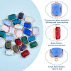 24Pcs 12 Colors Alloy Faceted Glass Connector Charms FIND-FI0001-08A-4
