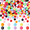 300Pcs 10 Colors Opaque Acrylic Beads MACR-ME0001-11-1