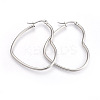 Tarnish Resistant 201 Stainless Steel Hoop Earrings EJEW-A052-09B-1