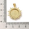 Rack Plating Brass Micro Pave Cubic Zirconia with Synthetic Opal Pendants KK-D088-27G-4