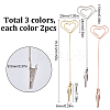 6Pcs 3 Colors Iron Alligator Clips AJEW-SC0002-27-2
