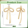 8Pcs Brass Micro Pave CLear Cubic Zirconia Pendant
s FIND-BC0013-56-2