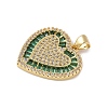 Brass Micro Pave Cubic Zirconia Pendants KK-H079-06G-3