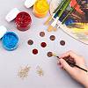 Painted Wood Cabochons WOOD-NB0001-30-5
