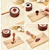 Brass Wax Seal Stamp with Wood Handle AJEW-WH0412-0268-3