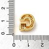 Brass Micro Pave Clear Cubic Zirconia Charms ZIRC-C009-01G-G-3