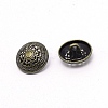 1-Hole Zinc Alloy Button BUTT-WH0020-02AB-1