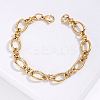 Stainless Steel Oval Link Chain Bracelet KM2112-1-1