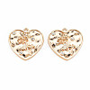 Brass Micro Pave Clear Cubic Zirconia Pendants KK-S364-181-1