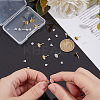 12Pcs 2 Colors 925 Sterling Silver Flat Pad Stud Earring Findings STER-DC0001-62A-3