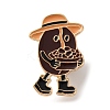 Coffee Bean Farmer Enamel Brooches AL-I003-03G-04-1