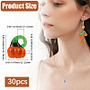 30Pcs Autumn Theme Handmade Lampwork Pendants LAMP-PA0001-23-2