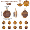 10Pcs Natural Tiger Eye Pendants G-BBC0001-37C-2