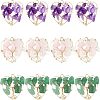 12Pcs 3 Styles Natural Gemstone Pendants FIND-FH0004-67-1